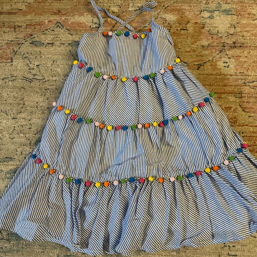 Tommy Bahama Blue Ruffled Tiered Sundress